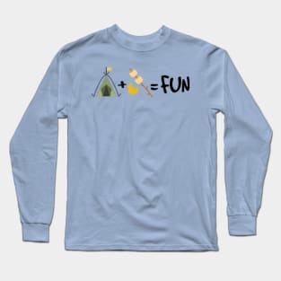 Tent + Smores = Fun Long Sleeve T-Shirt